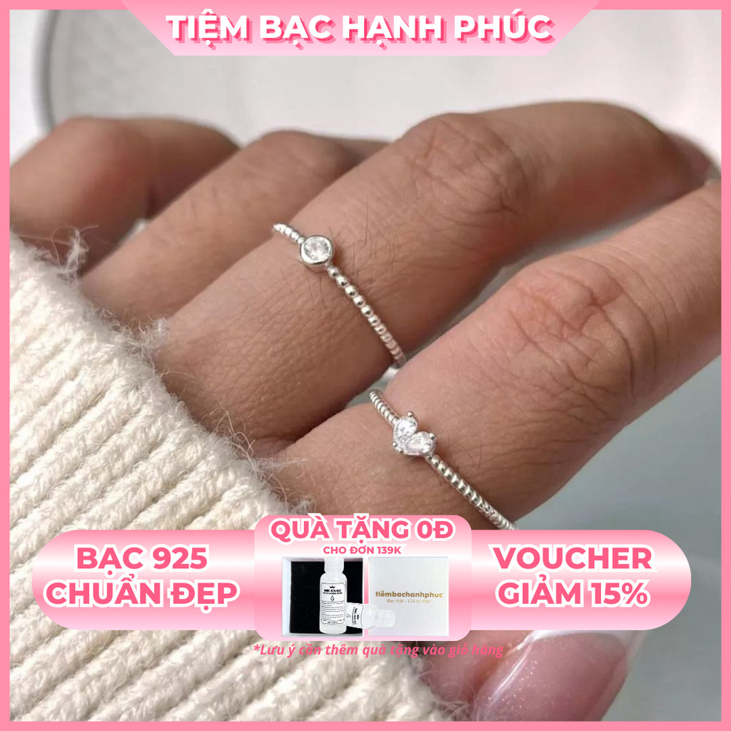 Nhẫn Bạc Nữ 925 trái tim xinh xắn TBHP  Silver Rings - Mã TSJN17