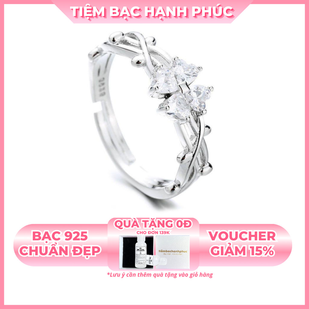 Nhẫn Bạc Nữ 925 Hoa Đá TBHP  Silver Rings - Mã TSJN24