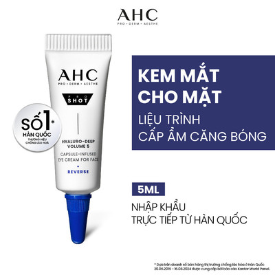 [HB GIFT] Kem mắt 5ml cho mặt cấp ẩm sâu căng bóng AHC PROSHOT HYALURO-DEEP VOLUME 5 5ML