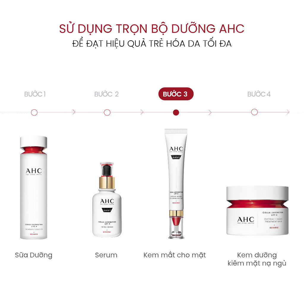 Kem mắt cho mặt chống lão hóa săn chắc da PROSHOT COLLA-JUVENATION LIFT 4 AHC 30ML | BigBuy360 - bigbuy360.vn