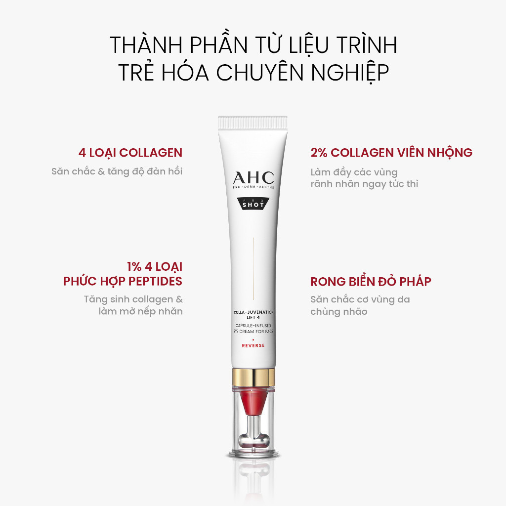 Kem mắt cho mặt chống lão hóa săn chắc da PROSHOT COLLA-JUVENATION LIFT 4 AHC 30ML | BigBuy360 - bigbuy360.vn
