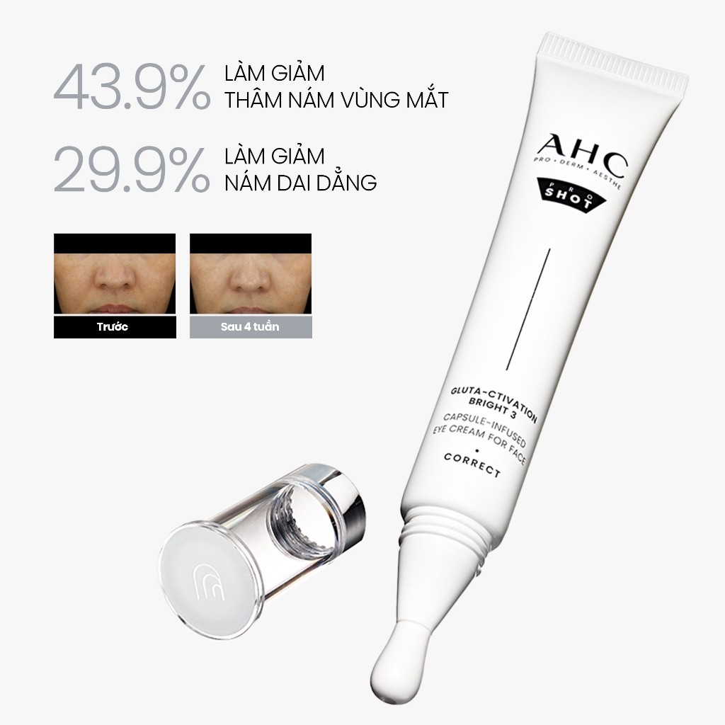[LIVE] Kem mắt cho mặt nâng cơ săn chắc/ cấp ẩm căng bóng/ mờ nám sáng da AHC 30ML | BigBuy360 - bigbuy360.vn