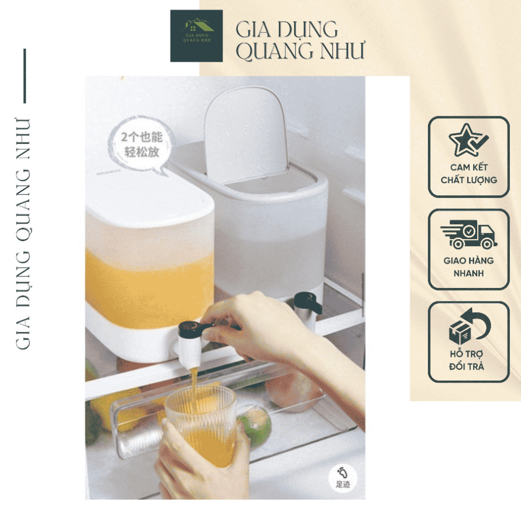 Bình Nước Tủ Lạnh Ecoco 4l Có Vòi Chịu nhiệt Cao Đựng Nước Ép, Đựng Nước hoa quả 2212 , hàng đẹp giá