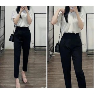 Quần tây ống đứng Nữ 2 màu cạp cao tôn dáng, quần đi học đi làm chất vải tuyết mưa kiểu dáng mới hàng đẹp QN95 - TOTOSA