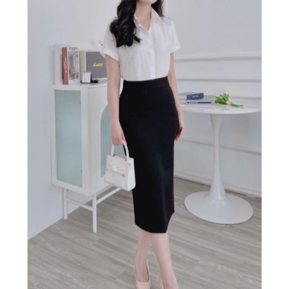 Chân váy công sở Nữ có lót trong chất vải umi hàn co dãn 4 chiều thoải mái, chân váy bút chì dài MV9099 - TOTOSA