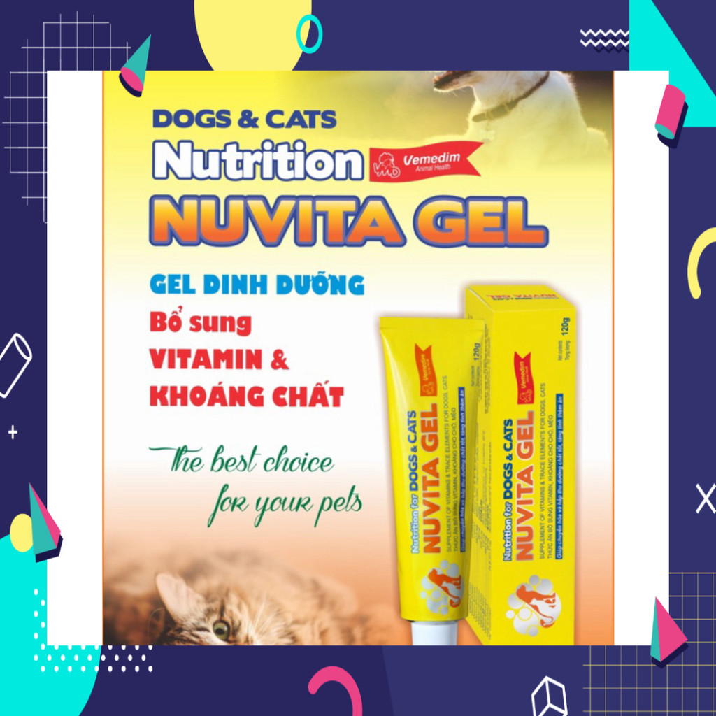 Gel dưỡng chất cải thiện vitamin, khoáng cho chó, mèo - Vemedim NUVITA GEL