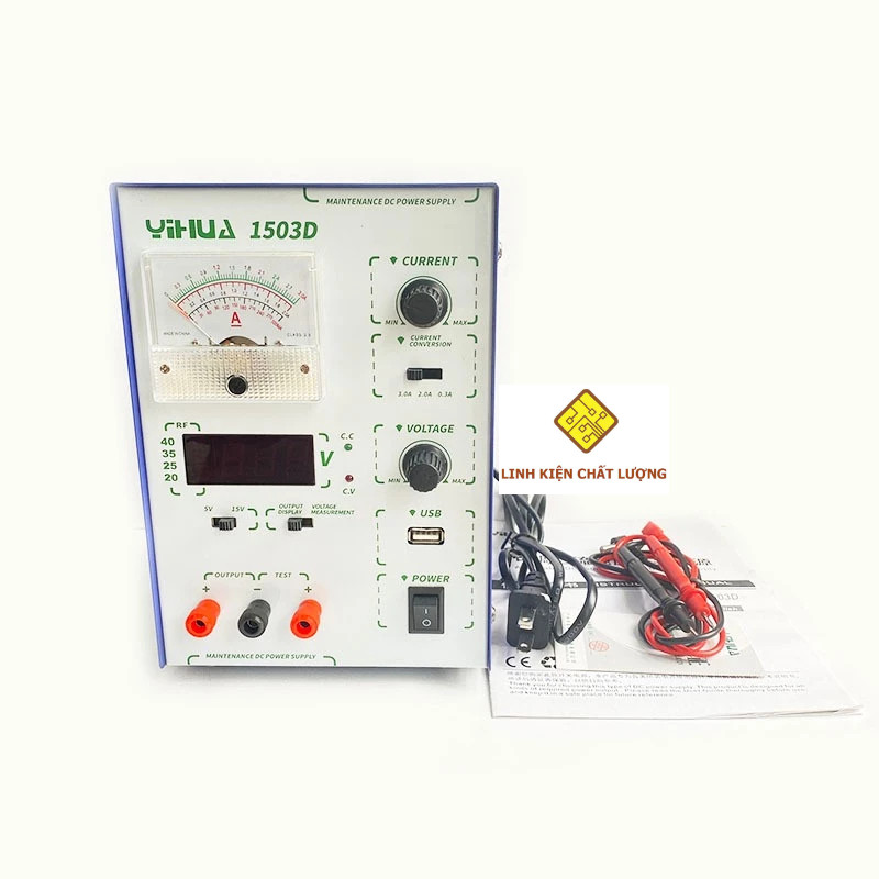 Nguồn điện DC YIHUA 1503D (15V, 3A)(bảo hành 6 tháng)