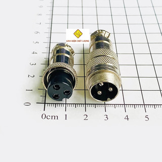 Jack GX16-3P nối dài (đực+cái) (4 chiếc)