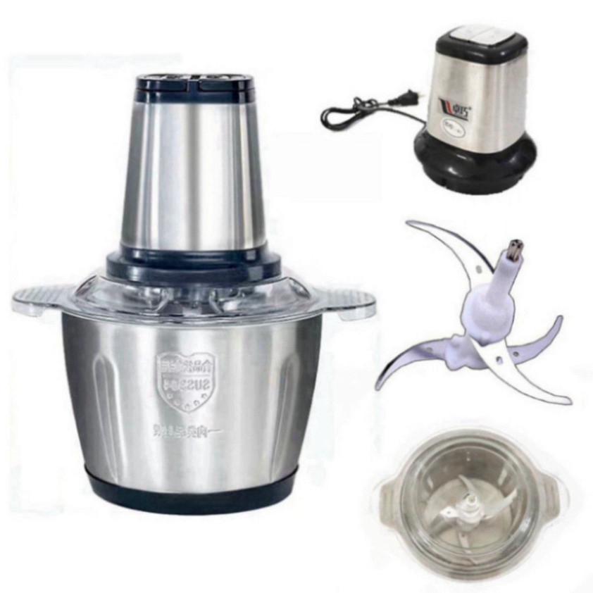 Máy Xay Thịt, Cối Xay Thực Phẩm Đa Năng Inox 304 Dung Tích 2l