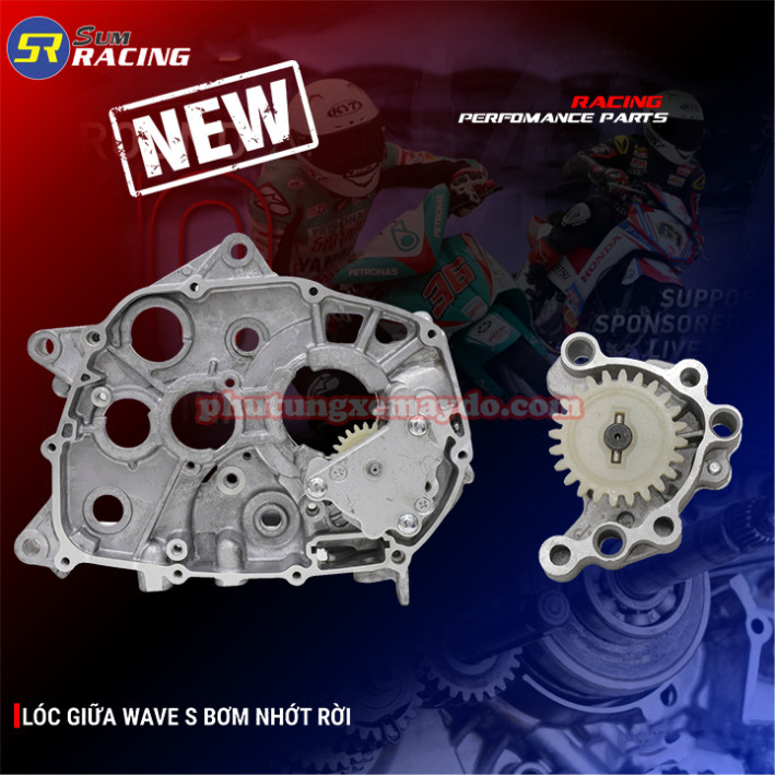 lốc bơm nhớt độ waves 110 sử dụng bơm nhớt rời lên trái lớn