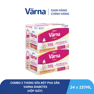   LIVESTREAM PHÁT LA  Combo 2 Thùng 12 hộp sữa bột pha sẵn Varna Diabetes  24 hộp giấy x 237ml  
