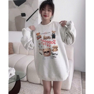 Áo Nỉ Bông Sweater Soooo Cute Form Rộng Unisex, Áo Nỉ Nam Nữ Phong Cách Hàn Quốc