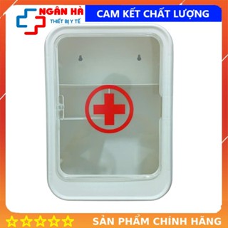  Tủ thuốc gia đình treo tường bằng nhựa có móc treo vít. 