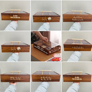  Khay Đựng Bánh Kẹo Tết 2025 Hộp Để Mứt Các Loại Hạt Dưa Bí Trái Cây Gỗ Cao Cấp Sang Trọng Hũ Mức 4 - 6 Ngăn 2 Tầng. 