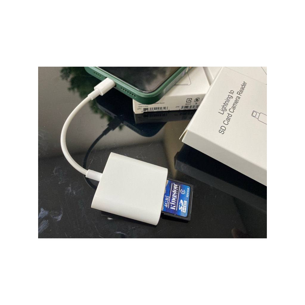 Đầu đọc thẻ Otg Lightning và Type C cho thẻ SD