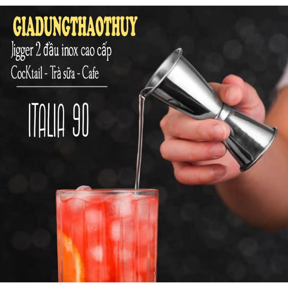 Ly Đong Đường Jigger Inox 2 đầu 10/20CC - Jigger Inox 20/40CC - Ly Đinh Llượng Có Chia Vạch
