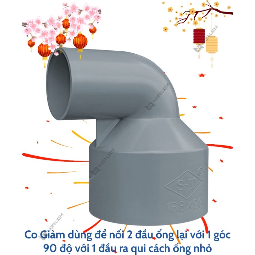 Co Giảm Nhựa PVC Siêu Thành (Co 27/21, Co 34/21, Co 34/21, Co 42/21mm)