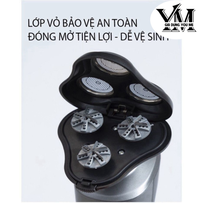 Máy cạo râu 9D SHAVER 4 in 1 cao cấp tặng kèm 6 phụ kiện tiện lợi