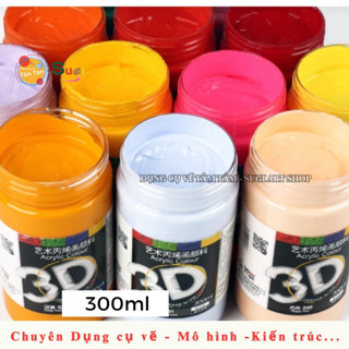  Màu Acrylic 3D 300ml CHINJOO vẽ lên mọi chất liệu  Hàng chuẩn Chinjoo  dung tích 300ml   Sugi Art Shop   