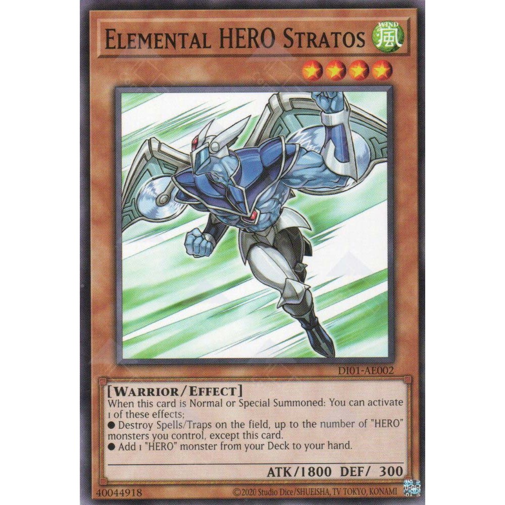 [ Bài Yugioh Chính Hãng ] DI01-AE002 Elemental HERO Stratos - Common