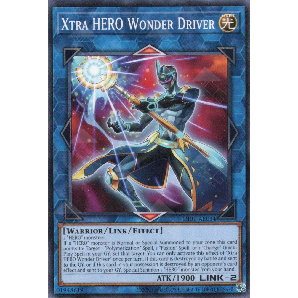 [ Bài Yugioh Chính Hãng ] DI01-AE034 Xtra HERO Wonder Driver - Common