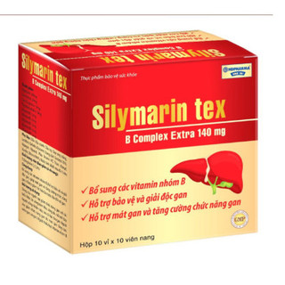  Viên uống Silymarin Tex - Bổ sung vitamin nhóm B bảo vệ và giải độc gan  hộp 10 vỉ x 10 viên  MS15B 