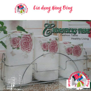 Bộ 3 ống đũa sứ khung sắt
