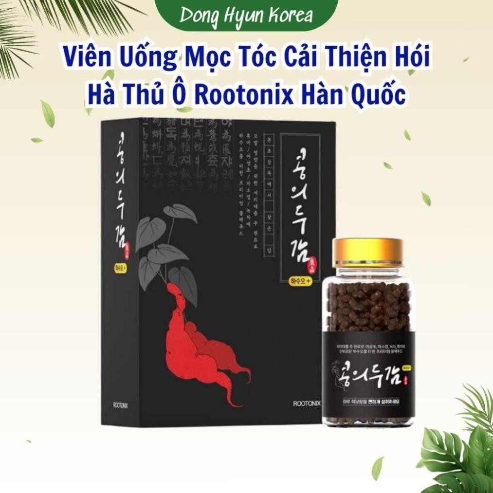 (CHÍNH HÃNG) Viên Uống Mọc Tóc, Ngăn Rụng Tóc, Cải Thiện Hói Đầu Hà Thủ Ô Rootonix Hàn Quốc