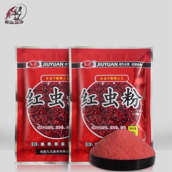 [Chuẩn hàng có tem vàng] Mồi Câu Cá Trùng Chỉ, Bột Trùng Chỉ Đỏ Chuyên Chép, Trôi, Trắm, Rô Phi - Đồ câu Nhật Đức