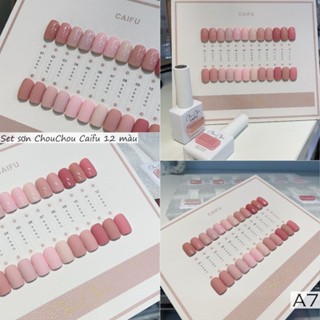 Set sơn tông hồng vỏ đỗ, Sơn hồng sữa, Sơn hồng nude cao cấp, sơn Chouchou cao cấp