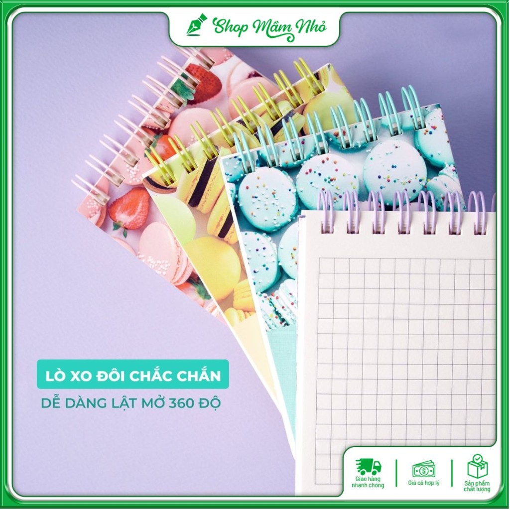 Sổ Lò Xo Đôi Classmate - Sổ Tay Bìa Macarons - 80GSM - 180 Trang LA6-18-001/LA7-18-001