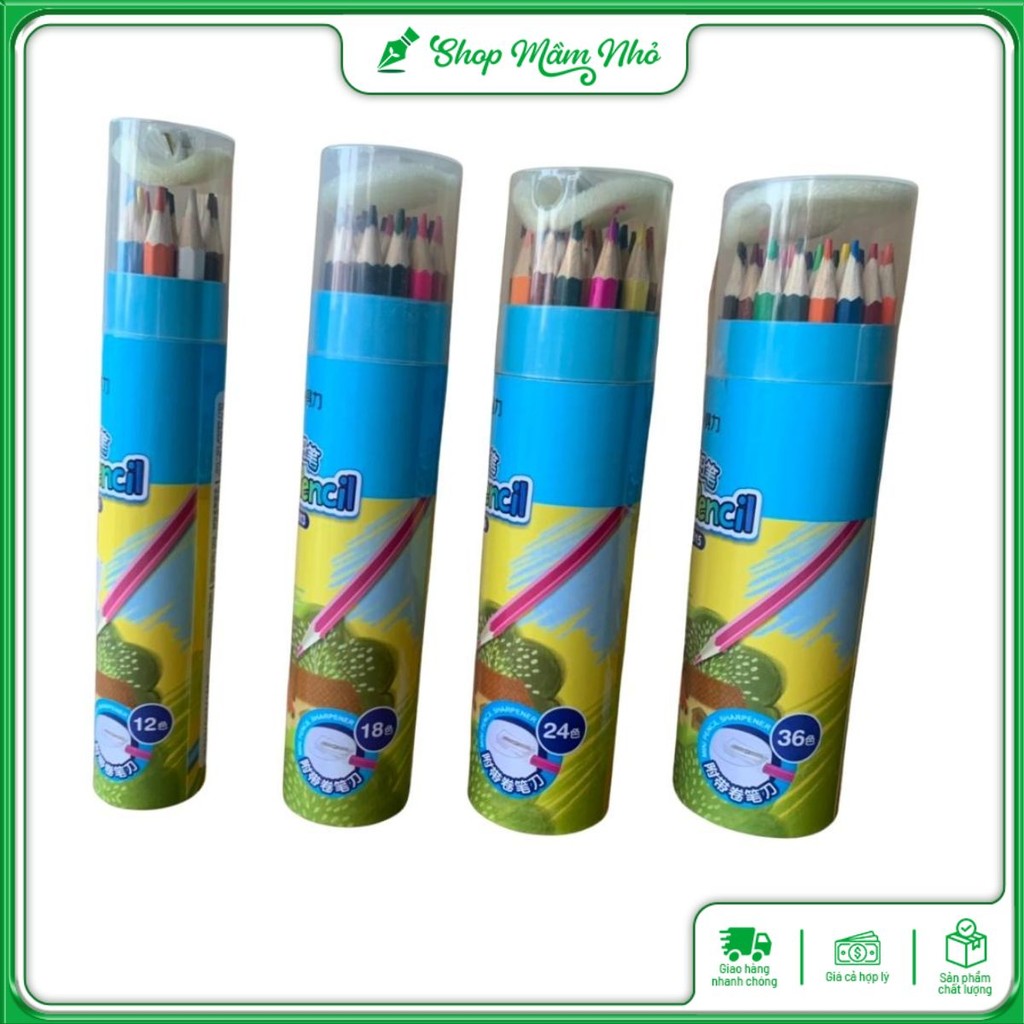 Bút màu chì Deli tô màu vẽ tranh mỹ thuật