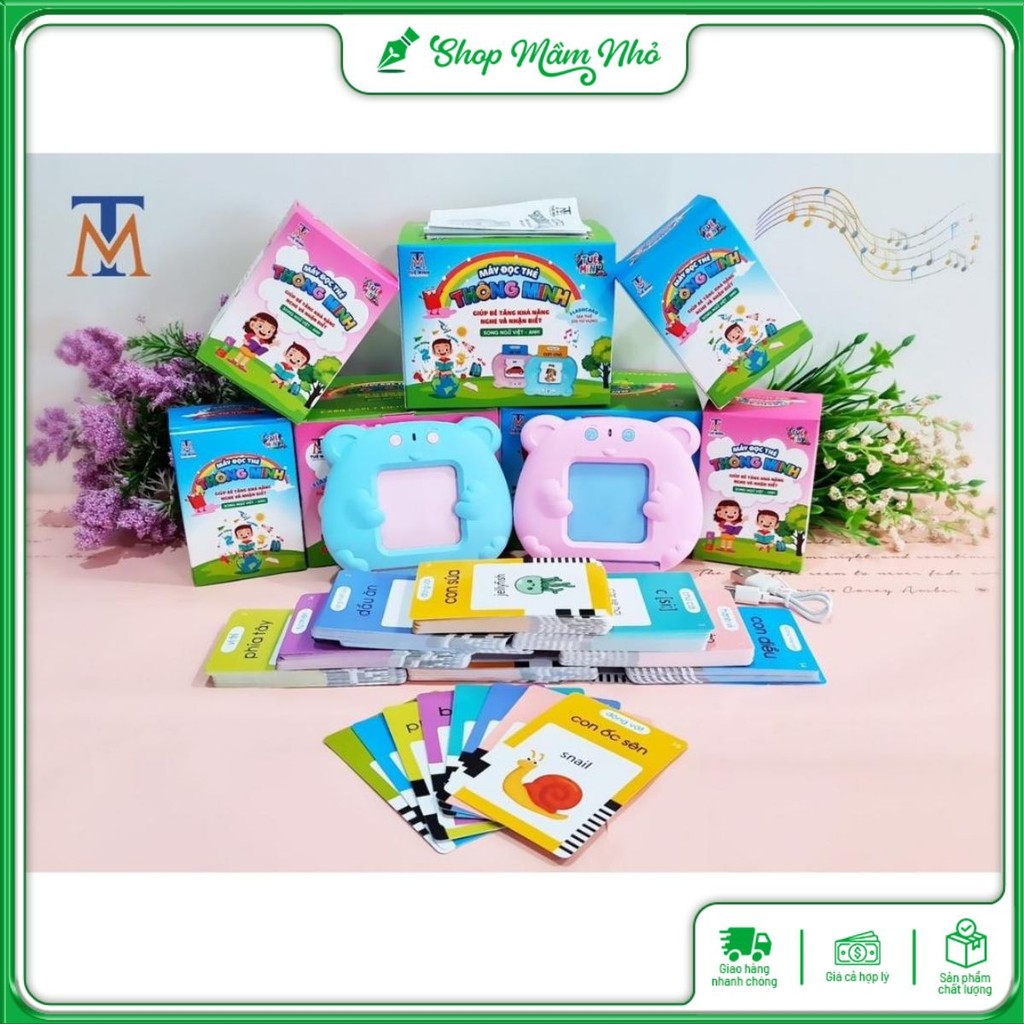 Máy đọc thẻ song ngữ Anh Việt cho bé, máy đọc từ vựng thẻ flashcard tiếng anh giáo dục sớm cho bé lo
