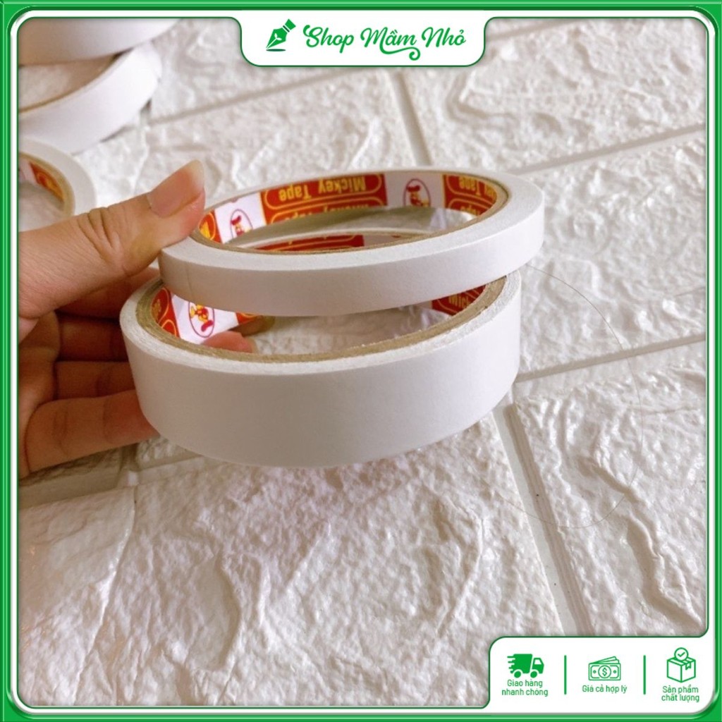 Set 3 cuộn Băng Dính 2 Mặt - Dụng cụ văn phòng - thủ công