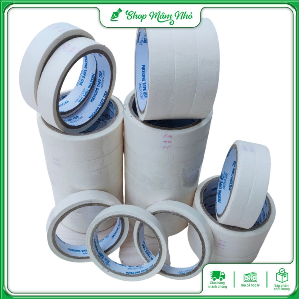 Set 5 Băng Dính Giấy Viết Lên Được nhiều kích cỡ