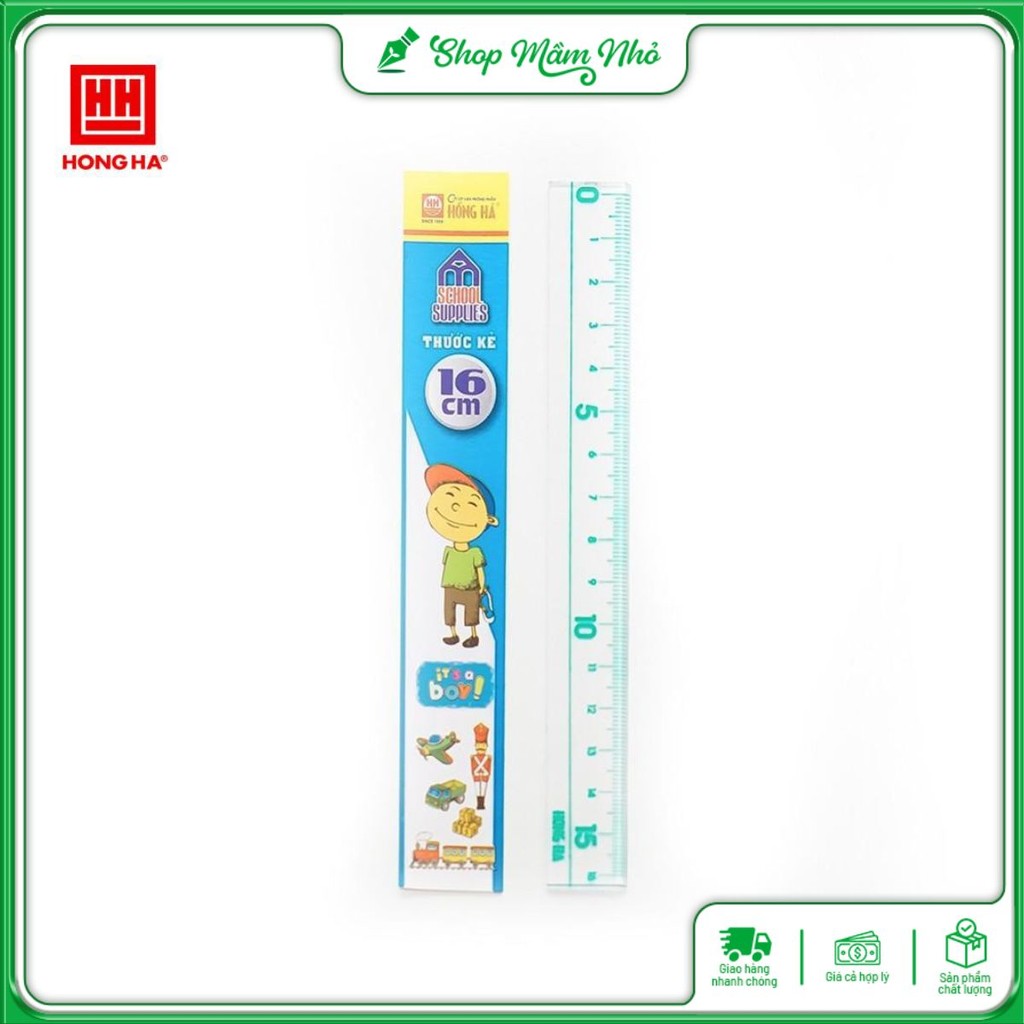 Combo 5 Thước kẻ 16cm Hồng Hà (3367)