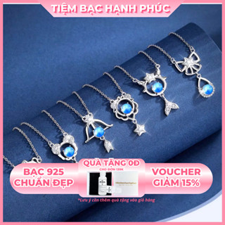 Dây Chuyền Bạc Nữ 12 Cung Hoàng Đạo Bạc 925 Đính Đá Moonstone Đổi Màu - Mã TSJD90