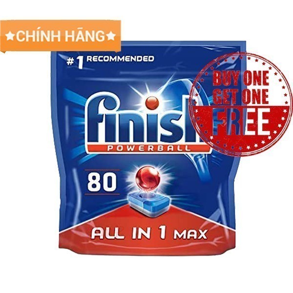 Viên rửa bát Finish All in one Max 80v
