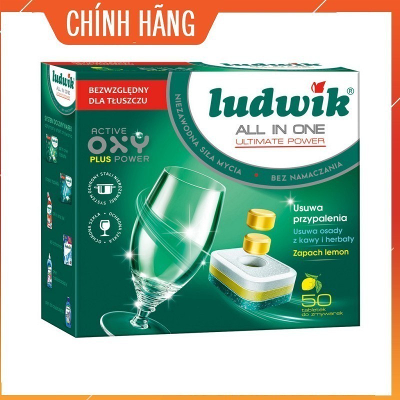 Viên rửa bát Ludwik All in one 50 viên [KM thêm 1 Viên Finish Nhật]