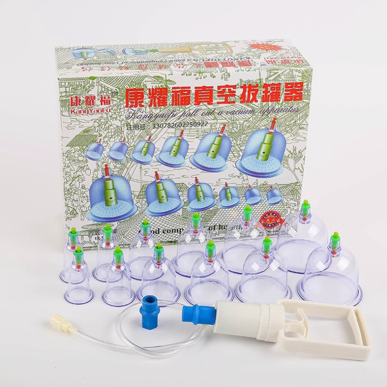 Bộ giác hơi không dùng lửa 12 cốc đủ phụ kiện. Bộ giác hơi 12 cốc