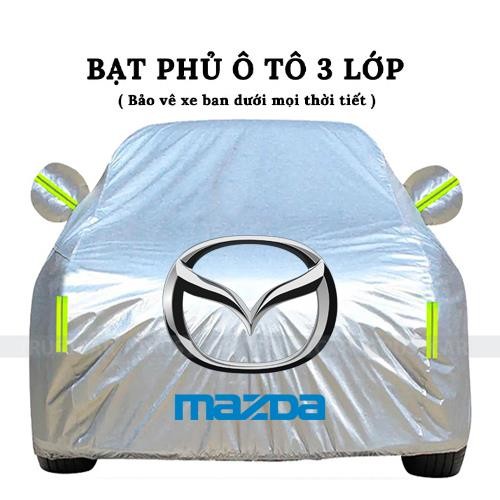 Bạt Phủ Xe Ô Tô Mazda 2, Mazda 3, Mazda 6, CX5, CX8, CX9, BT50, Chất Liệu Bạt Tráng Nhôm 3 lớp