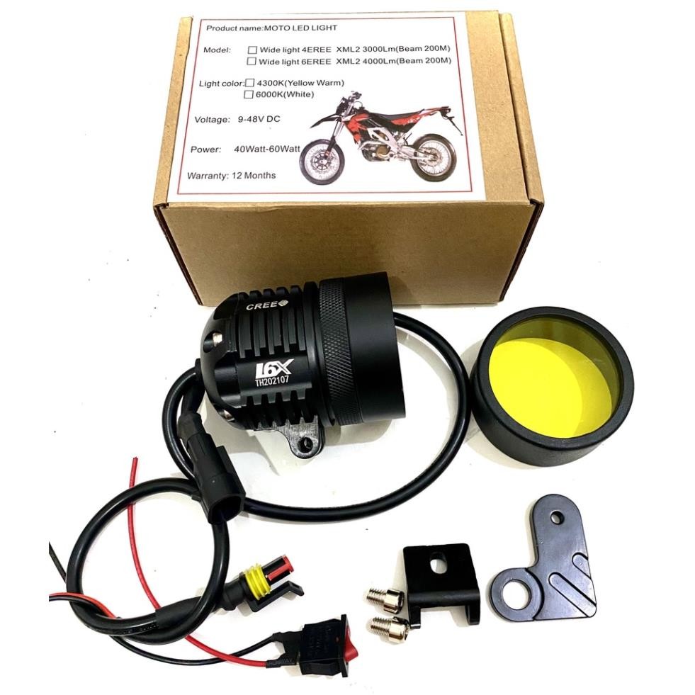 Đèn Trợ Sáng L6x CREE Full Phụ kiện Bảo Hành 1 Năm