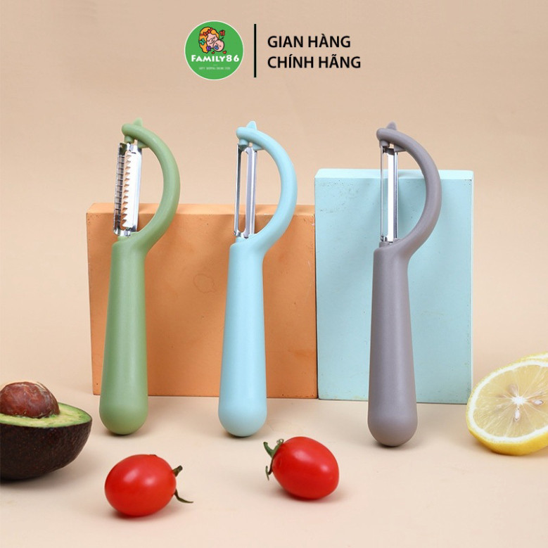 Nạo Rau Quả Đa Năng, Bộ Dao Nạo Rau Củ Bào Vỏ Hoa Quả Bằng Inox Nhật Bản - Dụng Cụ Gọt Rau Củ Quả