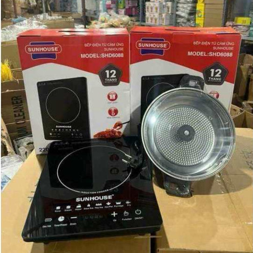 Bếp Từ Cảm Ứng SUNHOUSE 2200w Thế Hệ Mới Tặng Kèm Nồi   (Coop)