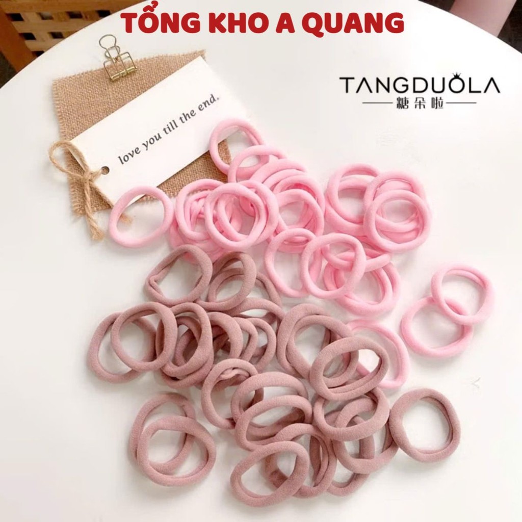 50 Cái / túi Hàn Quốc Đơn Giản Tóc Dây Nhiều Màu Sắc Khăn Vòng Buộc Tóc Liền Mạch Tóc Cao Su,  TÚI 5