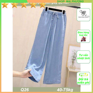 👖 Quần Jeans Dài Ống Rộng Vải Jeans Giấy Lụa Co Giãn Nhẹ – Phong Cách Thời Trang, Thoải Mái!