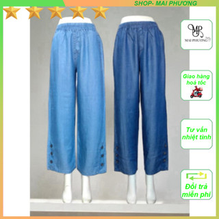 ✨ Quần Jeans Dài Ống Rộng Phối 3 Nút - Phong Cách Thời Trang Năng Động