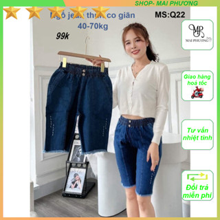 👖 Quần Sooc Jean Lai Tua - Vải Jean Co Giãn Mạnh