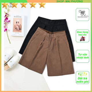  Quần Sooc Nữ Lưng Cao Vải Tuyết Mưa - Phong Cách Năng Động, Thoải Mái