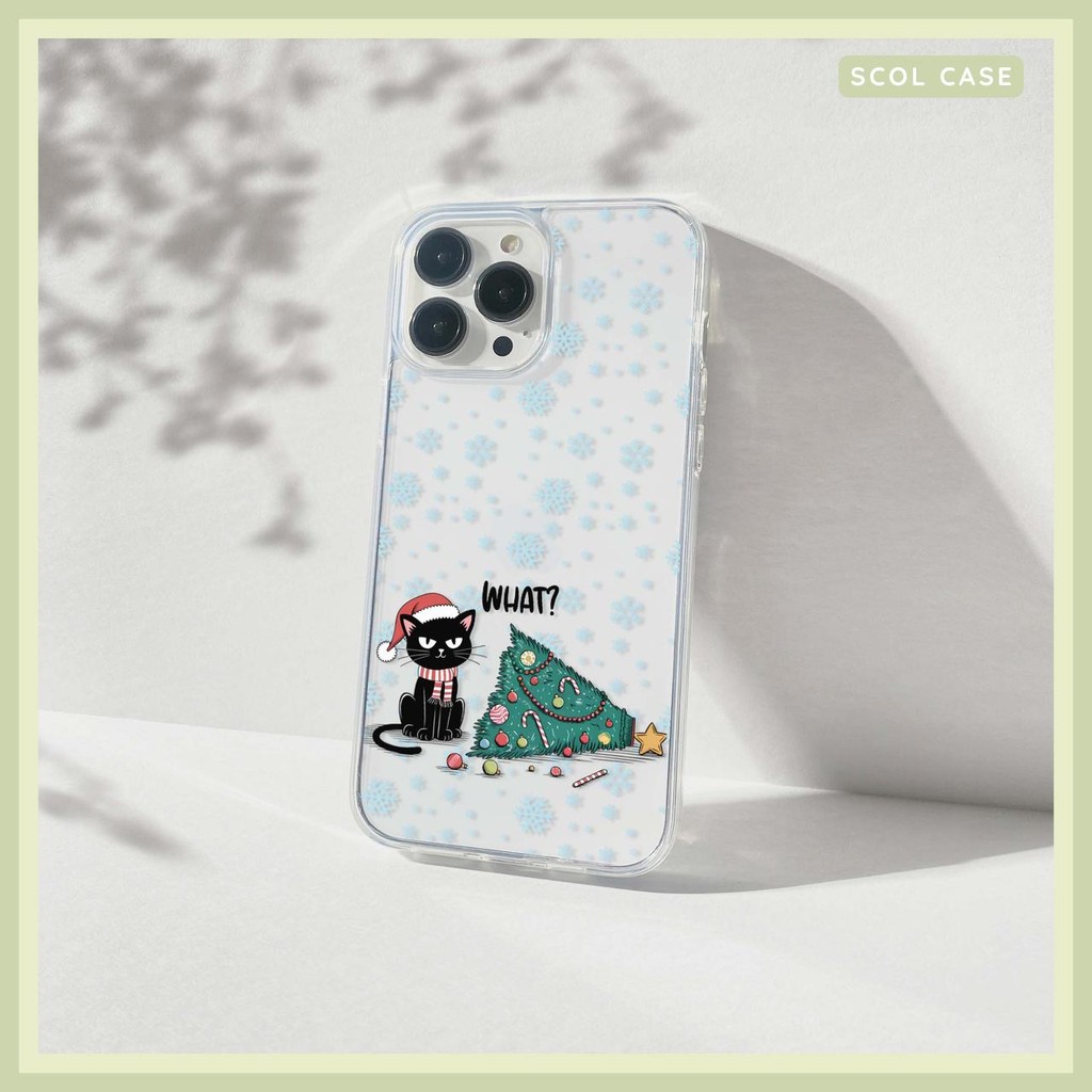 Ốp lưng iphone mèo dễ thương what Scol Case D95 7/8/x/xs/11/12/13/14/15/16 plus/pro/promax